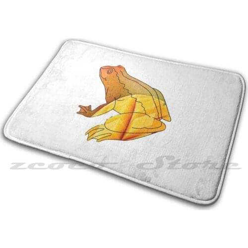 Frog Carpet Rug Non-Slip Water Absorb Door Mat Frog Frog Fruit Animal Froggo Yellow Orange Healthy Aesthetic