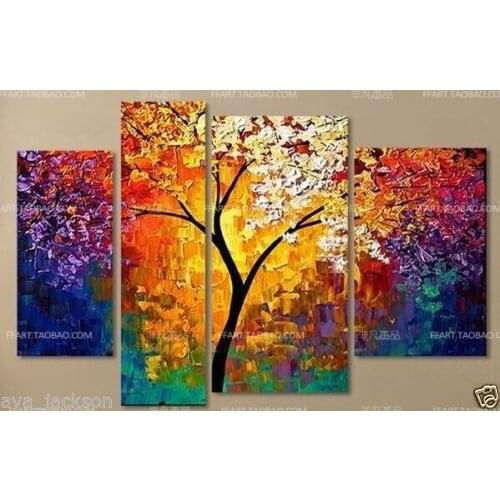 HOT!Knives,tree MODERN ABSTRACT HUGE WALL ART OIL PAINTING ON CANVAS(no stretch)
