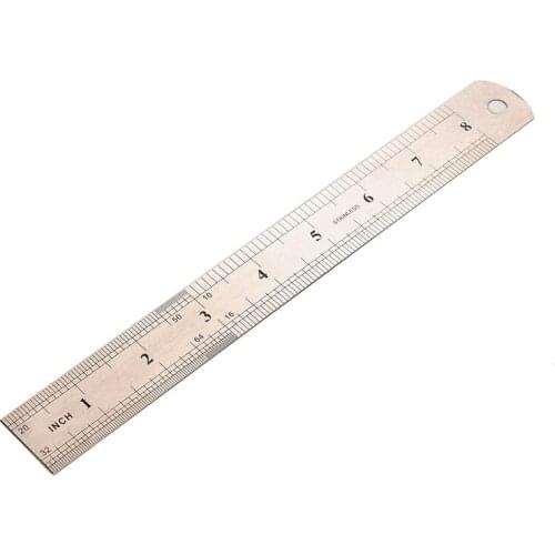 20cm Straight Ruler Stainless Steel Double Side CM/Inch Rulers Measuring Tool