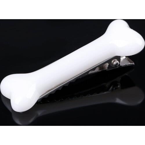 2 Pcs Fashion Dog Bone Hair Pin Lovely Side Band Clips Hairpin Hair Accessories for Women Girls Barrettes Hair Styling Tool