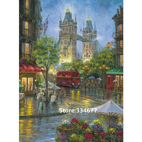 Beautiful view of london Cross Stitch Kits Sewing kit 14CT Unprinted For DIY Embroidered Handmade Set Wall Home Decor