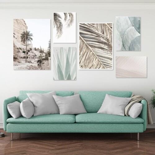 Nordic Simple Green Plant leaves Wall Art Pictures Canvas Painting Living RoomDecor Wall Decor Canvas Art