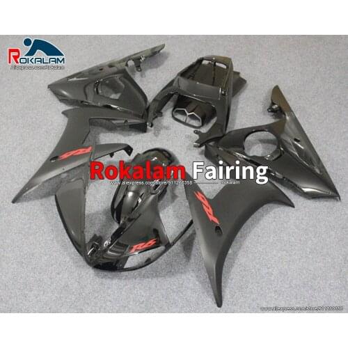 Fairing Shells For Yamaha YZF600 R6 2003 2004 YZFR6 03 04 Black Motorcycle ABS Body Kit (Injection Molding)