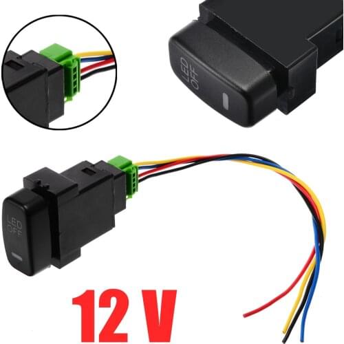 For Mitsubishi Pajero Lancer Car LED Fog Light Push Rocker Switch 12V On/Off LAuto Light Rocker Switch