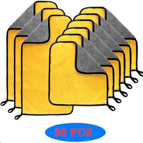 3/5/10/20 pcs Car Wash Microfiber Towel Cleaning Drying Cloth Paint Care Cloth Detailing Car Wash Towel Cleaning Rags Auto Tools
