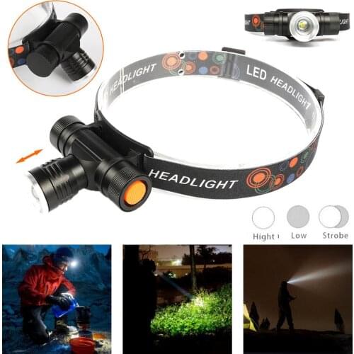 Portable Headlamps Portable Xml-t6 3 Mode Usb Rechargeable Flashlight Headlight Zoom Outdoor Waterproof And Shockproof Headlamp
