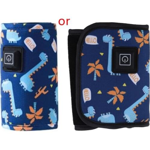 Portable USB Baby Bottle Warmer Travel Milk Warmer Infant Feeding Bottle Heated Cover Insulation Thermostat Food Heater