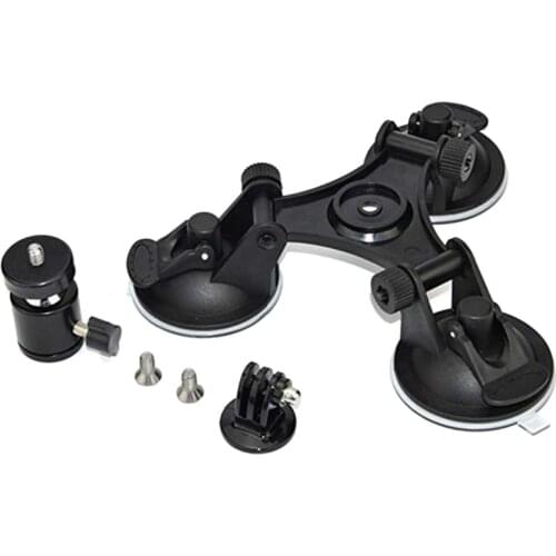 Car Windshield Suction Cup for Action Camera Tripod Bracket for Gopro Hero7/6/5/2/3/3+/4 with Gimbal Suction Cup