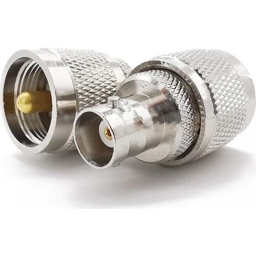 1Pcs BNC to UHF PL259 Plug Jack RF Coaxial Connector PL259 UHF Male Plug To BNC Female Jack Coaxial Cable Antenna Connector