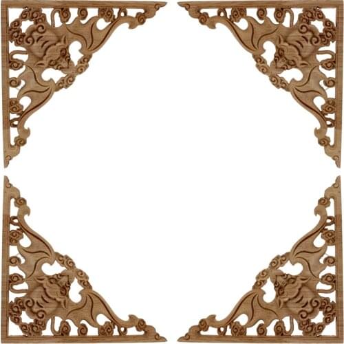 VZLX New Rubber Wood Carved Applique Retro Furniture Crafts Decor Vintage Home Decoration Accessories Figurine Wooden Letters