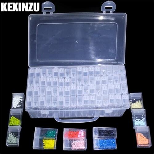 Diamond Painting Accessories Box DIY Diamant Embroidery Mosaic Tools Bead Transparent Plastic Drill Storage Box Avoid Miss Drill