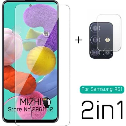 2 in 1 Camera lens tempered glass for samsung galaxy a51 screen protector on the sumsung a51 a 51 a515f a515 sm-a515 6.5" glass