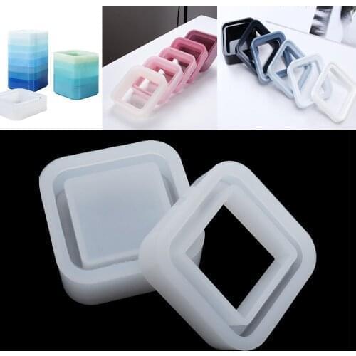 1Pcs Jewelry Storage Box Epoxy Resina Mold Flower Pots Stacking Silicone Mould for DIY Crafts Casting Jewelry Accessories