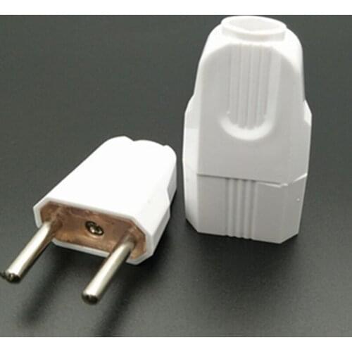 2 Pair 250V 10A Butt Plug Socket Eu Adapter Electrical Plug AC Power Connector Cable Cord Female Male Converter Adaptor