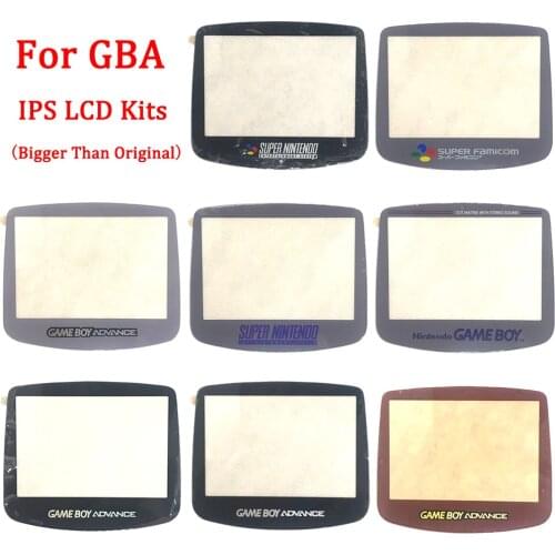 3.06inch Glass Screen Lens for GBA IPS High light LCD Screen Kits ,Replacement glass lens with double-sided tape on the back