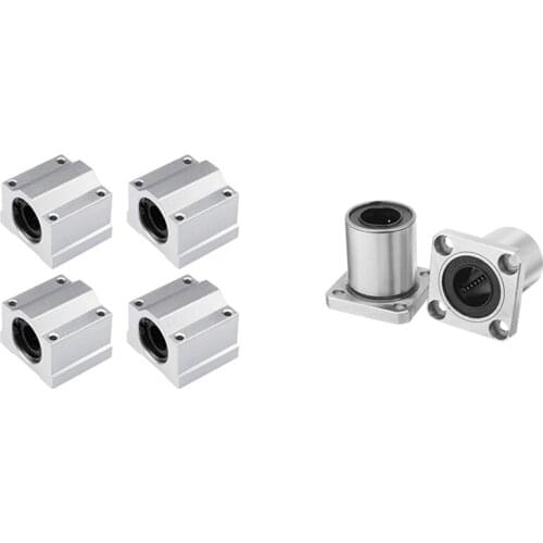4x Linear Ball Bearing Slide Block Units, 16mm Bore Dia(SCS16UU) & 2x Flange Linear Motion Bushing Ball Bearing(LMK16UU)