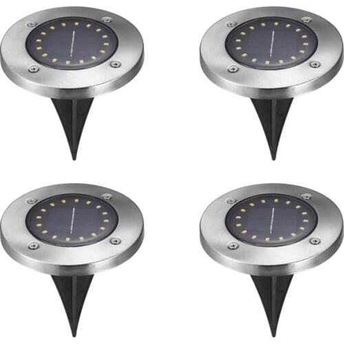 4pcs LED Solar Lawn Lamp 4 8 12 16LED Solar Power Buried Light Under Ground Lamp Outdoor Path Way Garden Decking Street Light