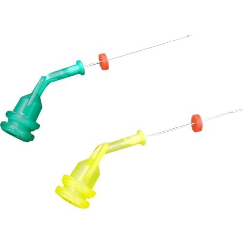 6pc Reusable Dental Irrigation Endo Needle Tip 31G Elbow Double Side Hole For Root Canal Cleaning Syringe Anterior Molar Teeth