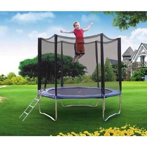 8ft popular childrens and adult design outdoor trampolines park with enclosure