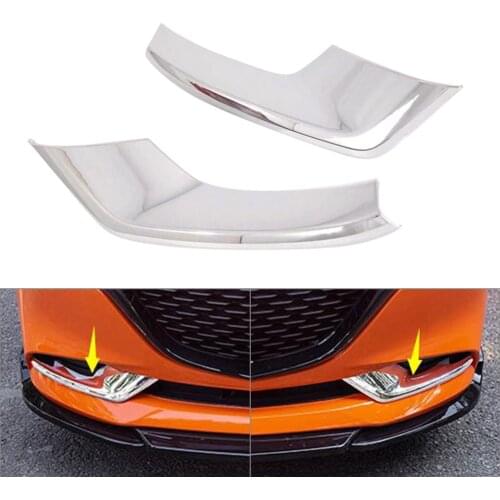 ABS Chrome Car Styling Front Fog Light Frame Decorate Molding Cover Trim For Mazda 3 Axela BM BN 2019 2020