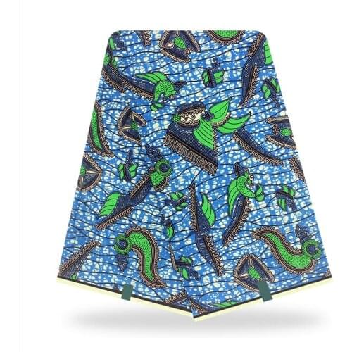 African Wax Dye Prints Fabric Cotton 100%Soft Breathable High Quality Ankara Dress/Clothing Material For Sewing 6 Yards V-L 5-97