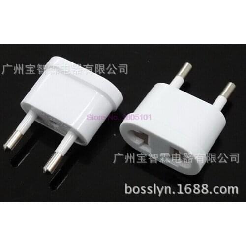 By dhl 500pcs Universal Power Adapter Travel Adaptor Converter US to EU Plug Charger