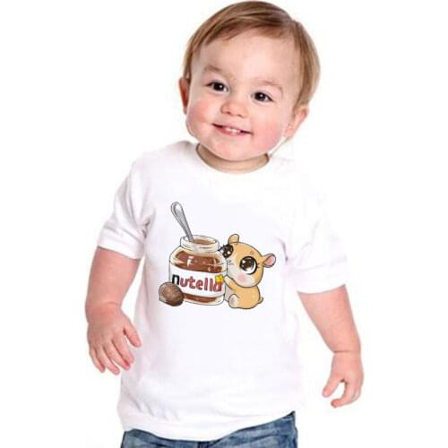 New Shelves Boys T Shirts Fashion T Shirt For Girls Love Chocolate Sauce Nutella Baby Boy Summer Clothes Short Sleeve Kids Shirt