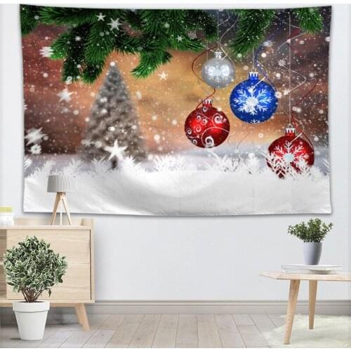 Christmas Party Tapestry Wall Cloth Hanging Decor Home Apartment Decoration Fabric Tapestries Camping Tent Travel Sleeping Pad