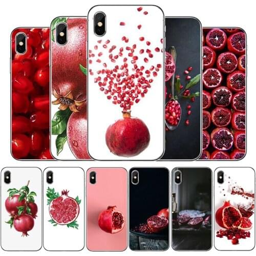 Pomegranate Silicone phone case For iphone 11Pro Max 11 XR XS Max X 8 7 6 6S Plus 5 5S SE 2020 Back Cover Shell