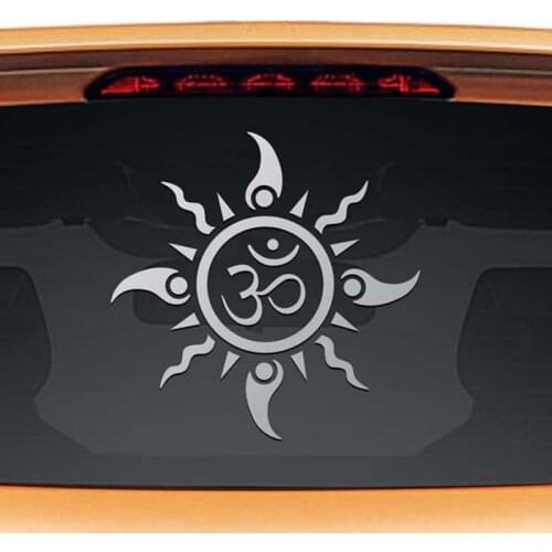 Hinduism Sign Symble Om Sun Design Tattoo Car Sticker Window Decal Rear Sliver/gold/black L1157