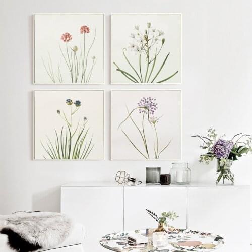 07G Modern Fresh Flower Canvas Art Painting Print Poster Picture Wall Living Room Bedroom Home Wall Decoration Nordic Mural