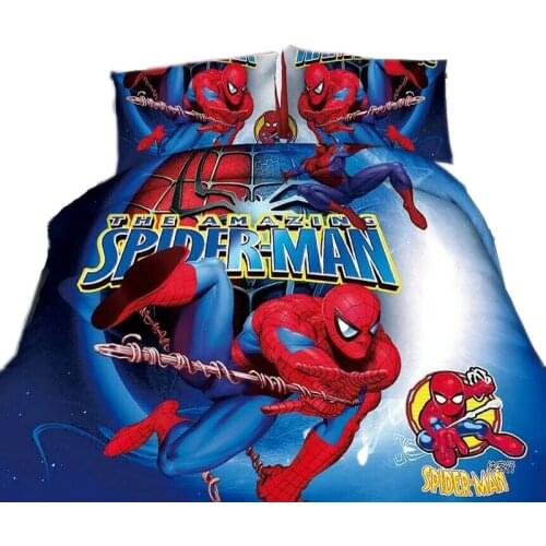 Disney Spiderman Bedding Set Cartoon Boy Single Twin size 2/3/4pc Duvet Cover Kids Teen Bedspreads Gifts