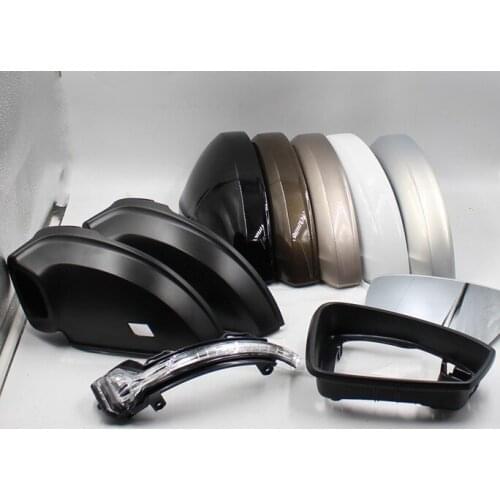 QDAEROHIVE Car side mirror cover caps for VW Tiguan L 2017 2018 Replacement Pair Side Wing Mirror Caps Cover