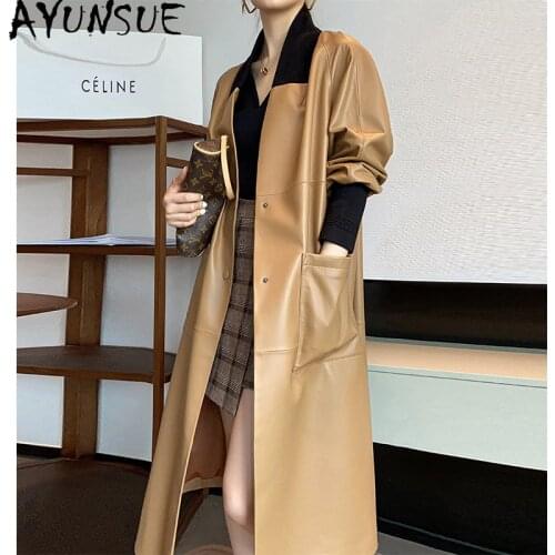 AYUNSUE High Quality Genuine Leather Jacket Women 100% Sheepskin Coat Female Spring Autumn Clothes Korean 2020 Mujer Chaqueta 68
