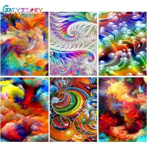 GATYZTORY 60x75cm DIY Painting By Numbers Abstract Picture Coloring Zero Basis HandPainted Oil Painting Home Decor Unique Gift