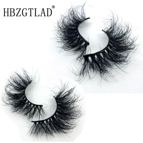 Mink Lashes 25mm Fluffy Messy 3d False Eyelashes Handmade Dramatic Long Natural Lashes 100% Mink Eyelashes Extension Makeup Tool