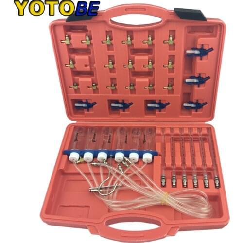 New Diesel Injector Flow Meter Test Kit Common Rail Adaptor Fuel Tester Set