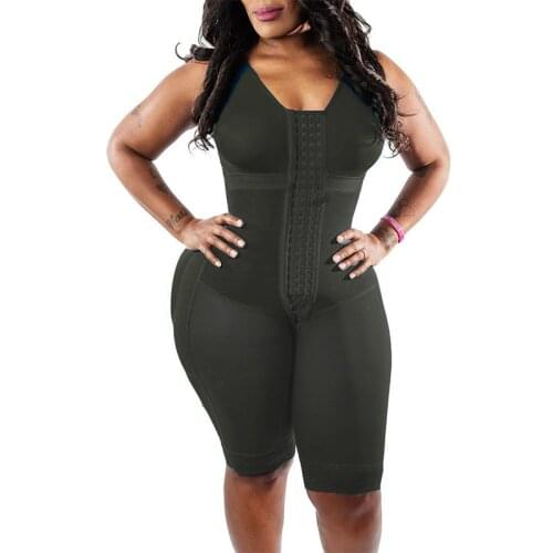 2020 Solid Color Shapewear New Breasted One-piece Shapewear High Compression Faja Bra Waist Trainer