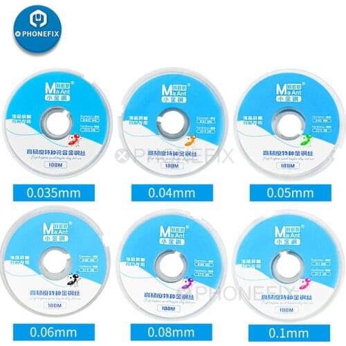 MAANT Screen cutting wire 100m Alloy Gold Molybdenum Wire Cutting Line LCD Display Screen Separator Repair Diamond Wire