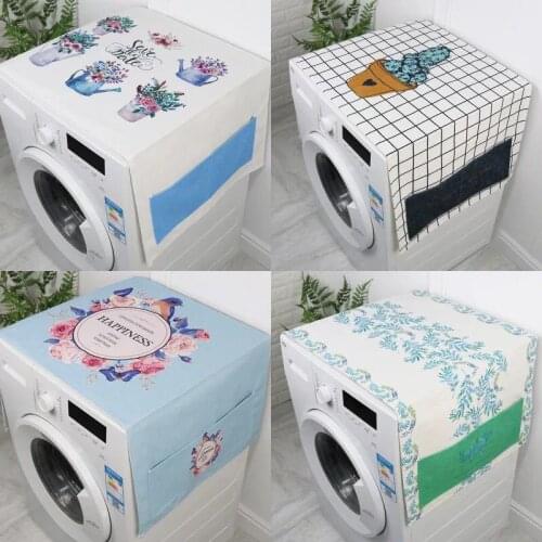 Washing Machine Cover Cloth Dust Cover Cloth Simple Refrigerator Cover Cloth Multi Purpose Dust Cover Cloth