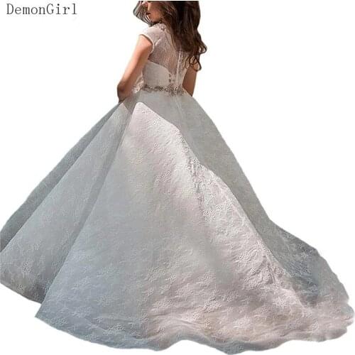 Puffy Gorgeous Flower Girl Dress for Wedding Kids Party Birthday First Communion Gown Kid Size 1-14Y