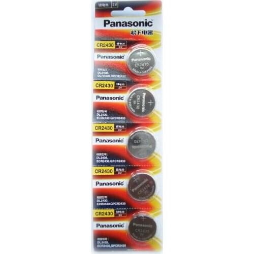 5pcs/lot New Genuine Panasonic CR2430 3V CR 2430 Button Battery Car Remote Control Key Camry Coin Cell Batteries
