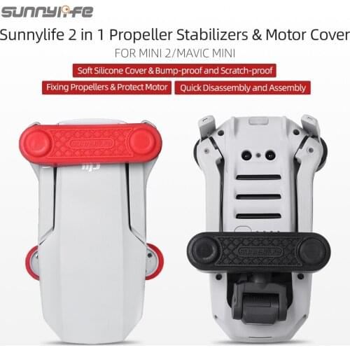 2 in 1 Propeller Stabilizers Motor Cover Scratch-proof Soft Silicone Propellers Motor Protector for Mini 2/Mavic Mini