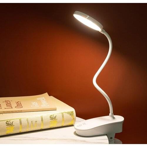 LED Eye Protection Clip Desk Lamp Folding Student Dormitory Bedroom Usb Charging Table Bedside Study Night Lamp