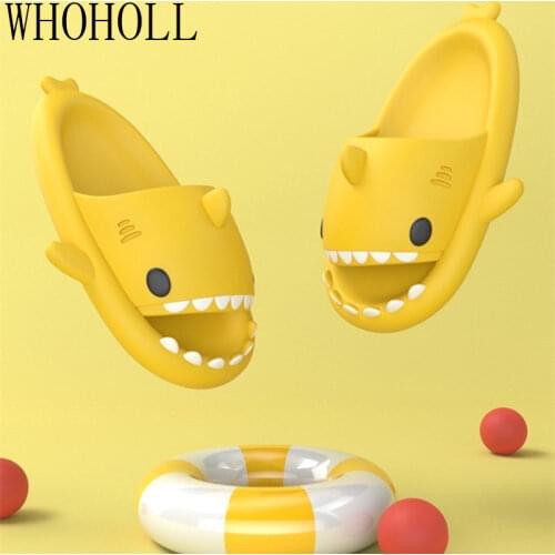 Funny Children Parent Adult Slippers Cute Shark-shaped Home Non-slip Boys Kids Slippers Toddler Girls Shoes Pink Beach Shoes
