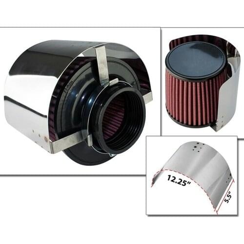 Universal Filter Air Intake Heat Shield T304 Stainless Steel 2.5" 2.75" 3" 3.25"3.5"Heat Resistance Easy to Install Car Supplies