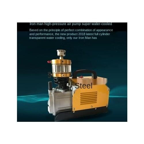 30MPA High Pressure Air pump Small Single Cylinder Water Cooling Air Pump Electric Stainless Steel Air Pump 220V 1800W 2800r/min