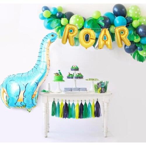 Dinosaur party balloon 16 inch roar dinosaur roaring letters birthday party childrens toys aluminum balloon wholesale