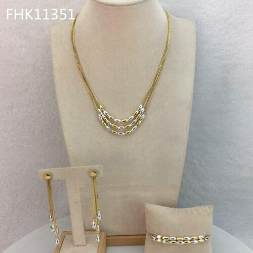 Yuminglai Dubai Fine Jewelry Simple Design Ladies Jewellery Sets FHK9721