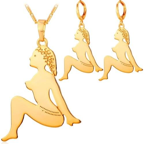 Collare African Dubai Jewelry Sets For Women Gold/Silver Color Summer Jewelry Elegant Mermaid Earrings Necklace Sets S262
